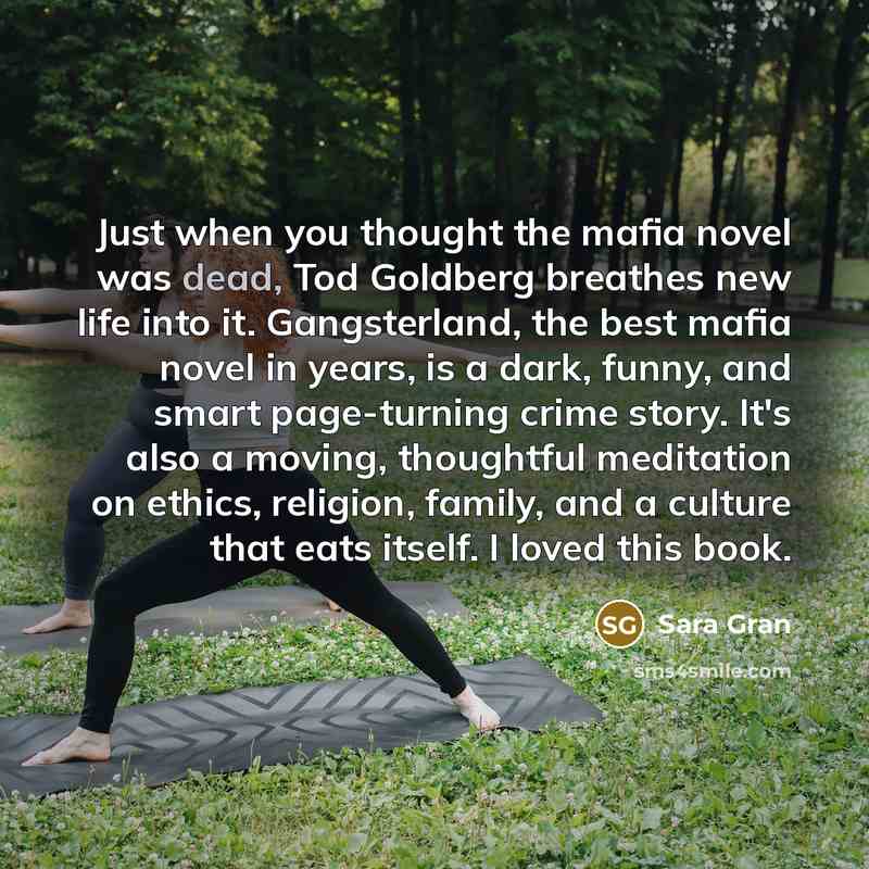 “Just when you thought the mafia novel was dead, Tod…” quote by Sara Gran