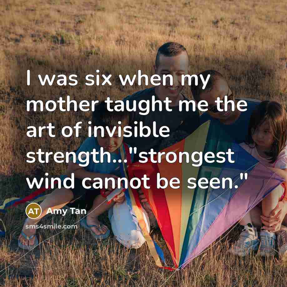 “I was six when my mother taught me the art…” quote by Amy Tan