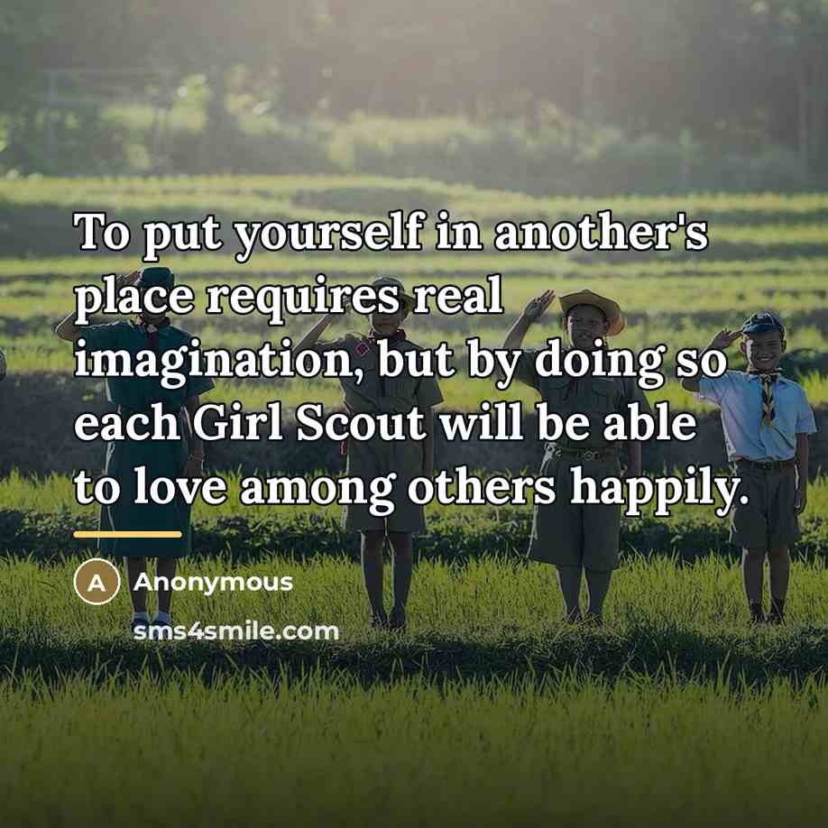 “To put yourself in another's place requires real imagination, but…” quote by Anonymous