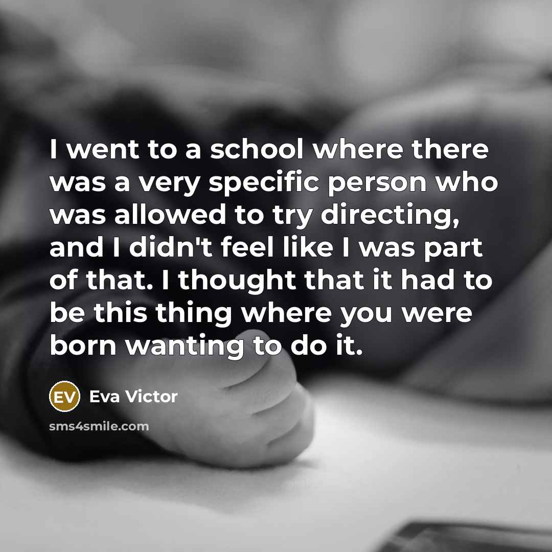 “I went to a school where there was a very…” quote by Eva Victor