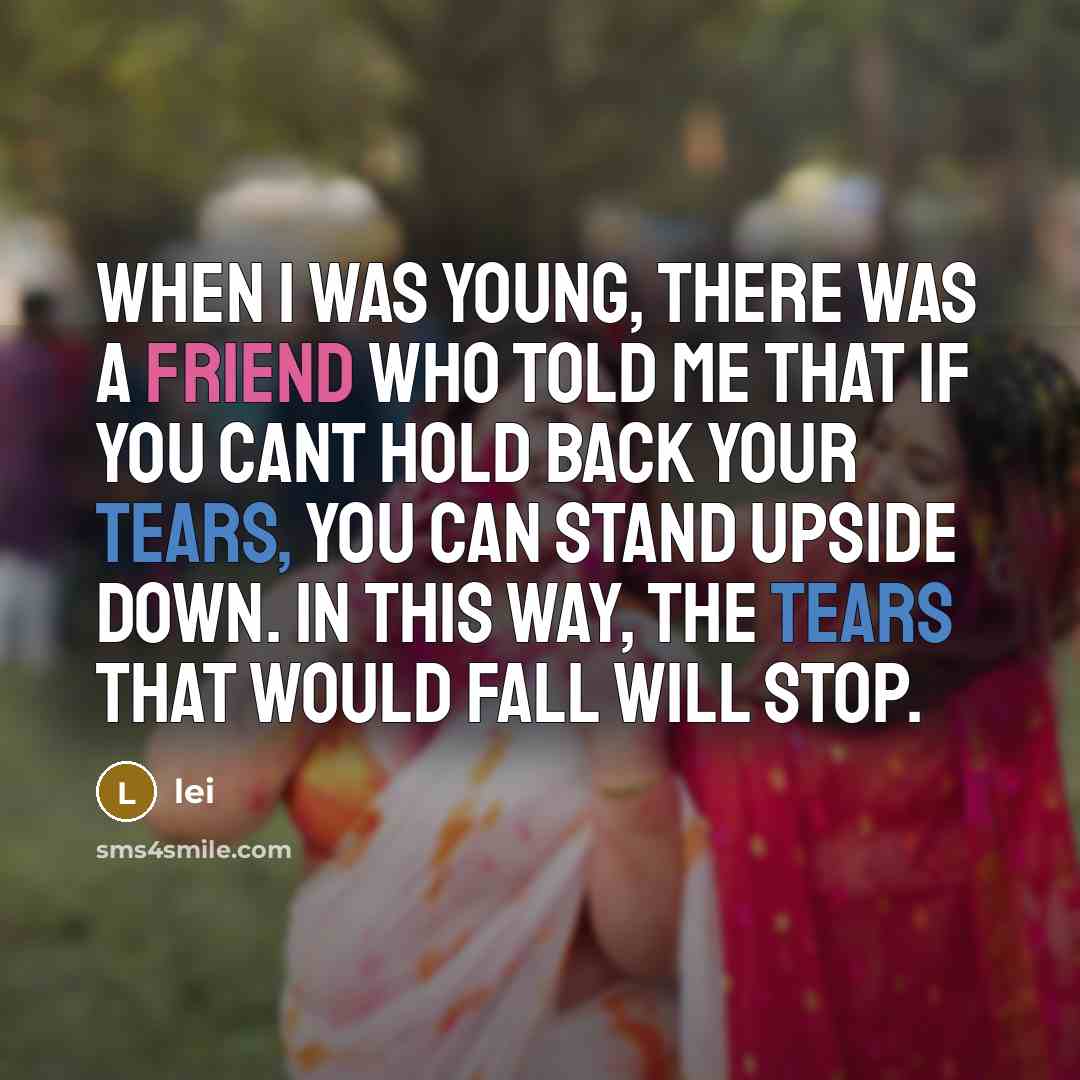 “When I was young, there was a friend who told…” quote by Lei