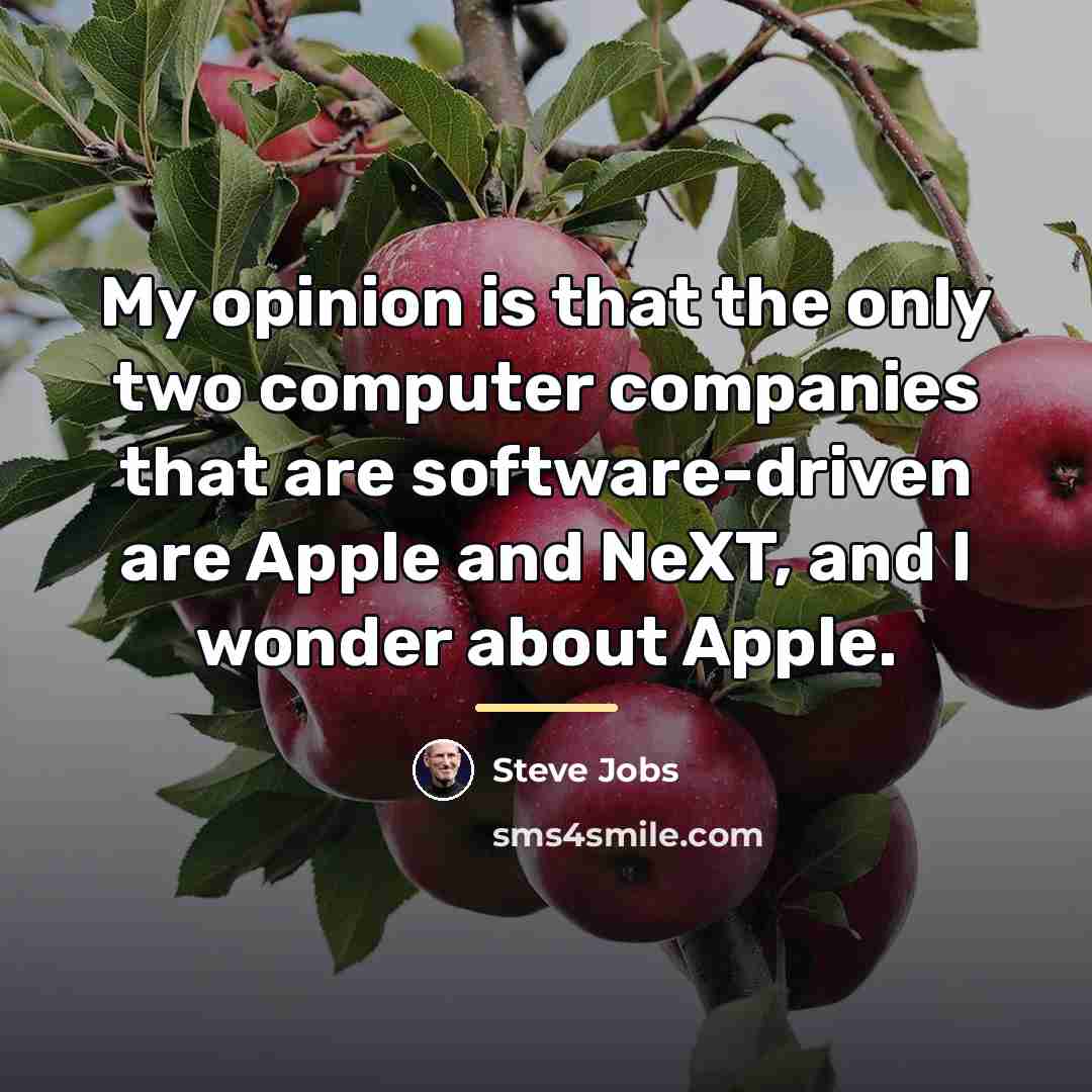 “My opinion is that the only two computer companies that…” quote by Steve Jobs