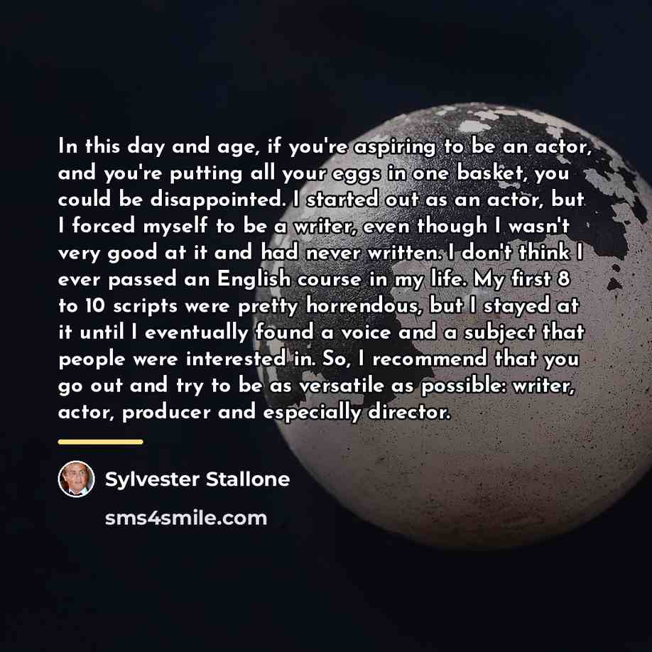 “In this day and age, if you're aspiring to be…” quote by Sylvester Stallone