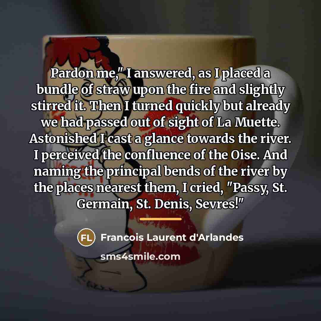 “Pardon me," I answered, as I placed a bundle of…” quote by Francois Laurent d'Arlandes