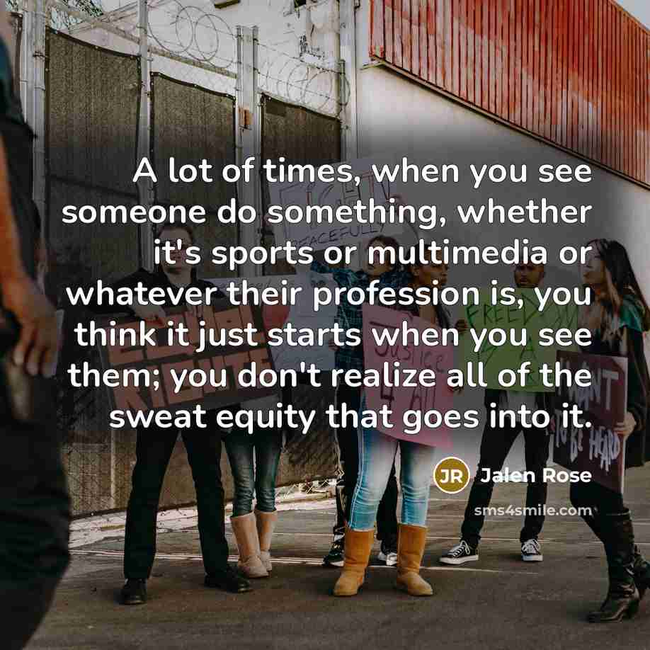 “A lot of times, when you see someone do something,…” quote by Jalen Rose