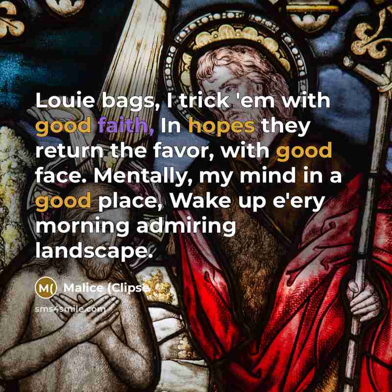 “Louie bags, I trick 'em with good faith, In hopes…” quote by Malice (Clipse