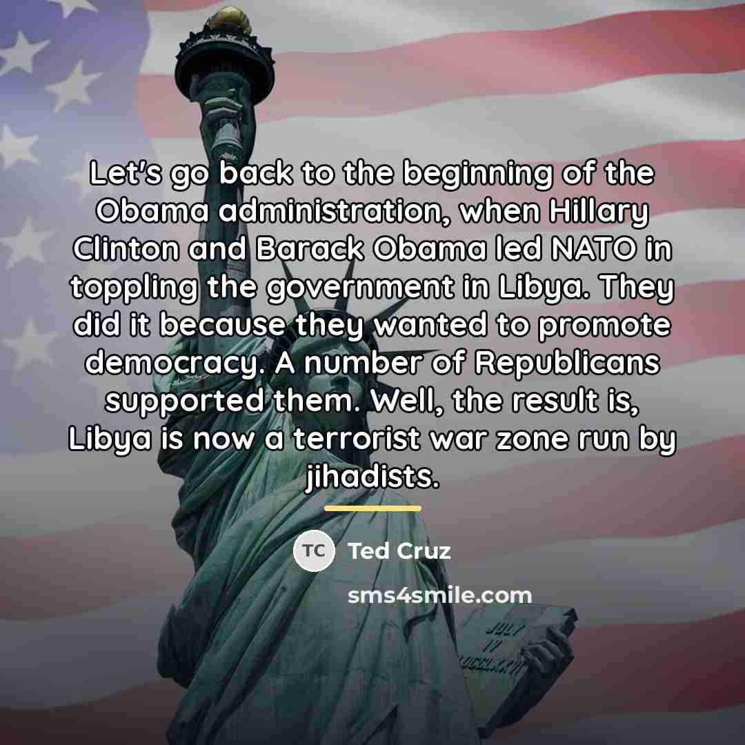 “Let's go back to the beginning of the Obama administration,…” quote by Ted Cruz
