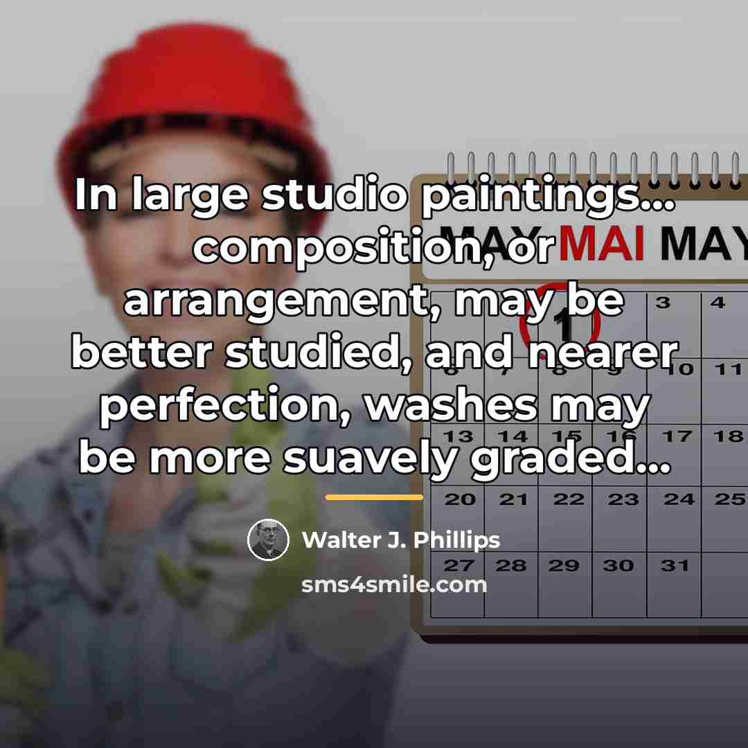 “In large studio paintings... composition, or arrangement, may be better…” quote by Walter J. Phillips