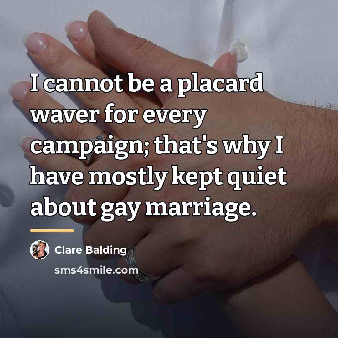 “I cannot be a placard waver for every campaign; that's…” quote by Clare Balding