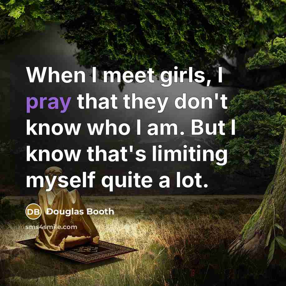 “When I meet girls, I pray that they don't know…” quote by Douglas Booth