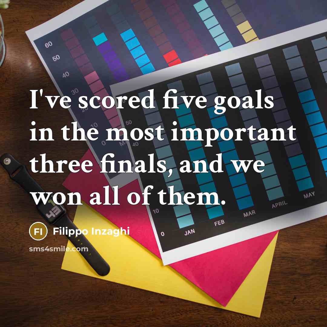 “I've scored five goals in the most important three finals,…” quote by Filippo Inzaghi
