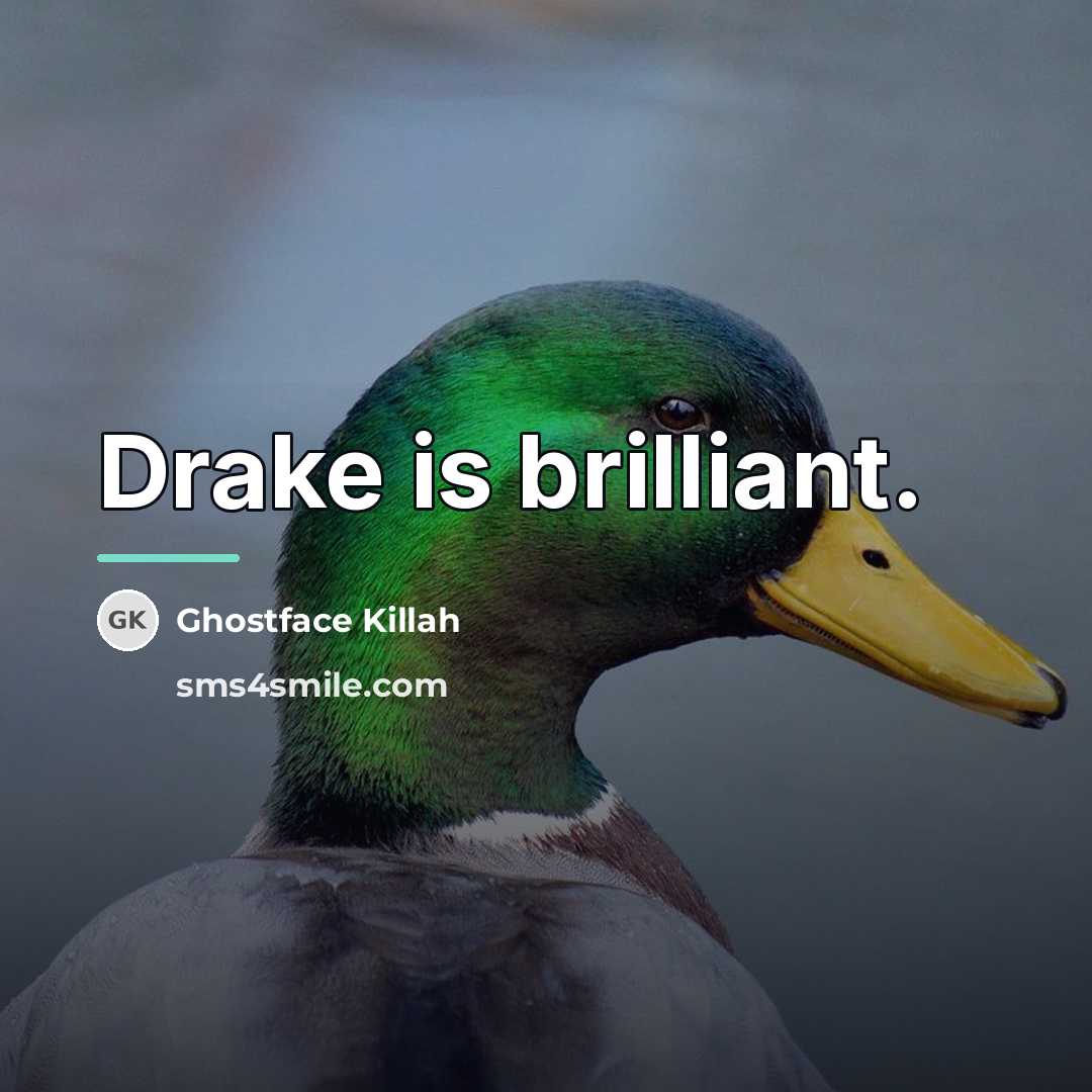 “Drake is brilliant.…” quote by Ghostface Killah