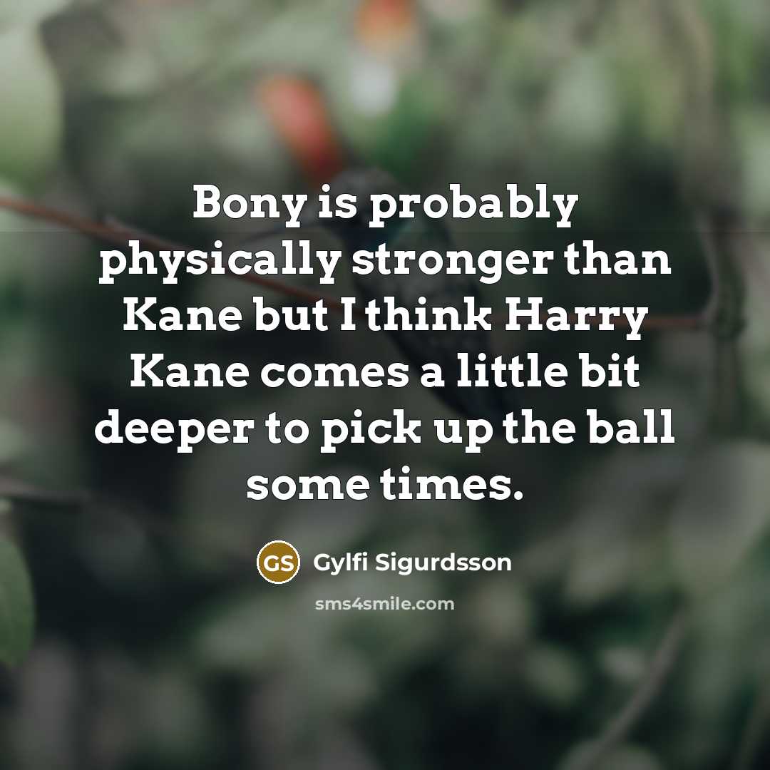 “Bony is probably physically stronger than Kane but I think…” quote by Gylfi Sigurdsson