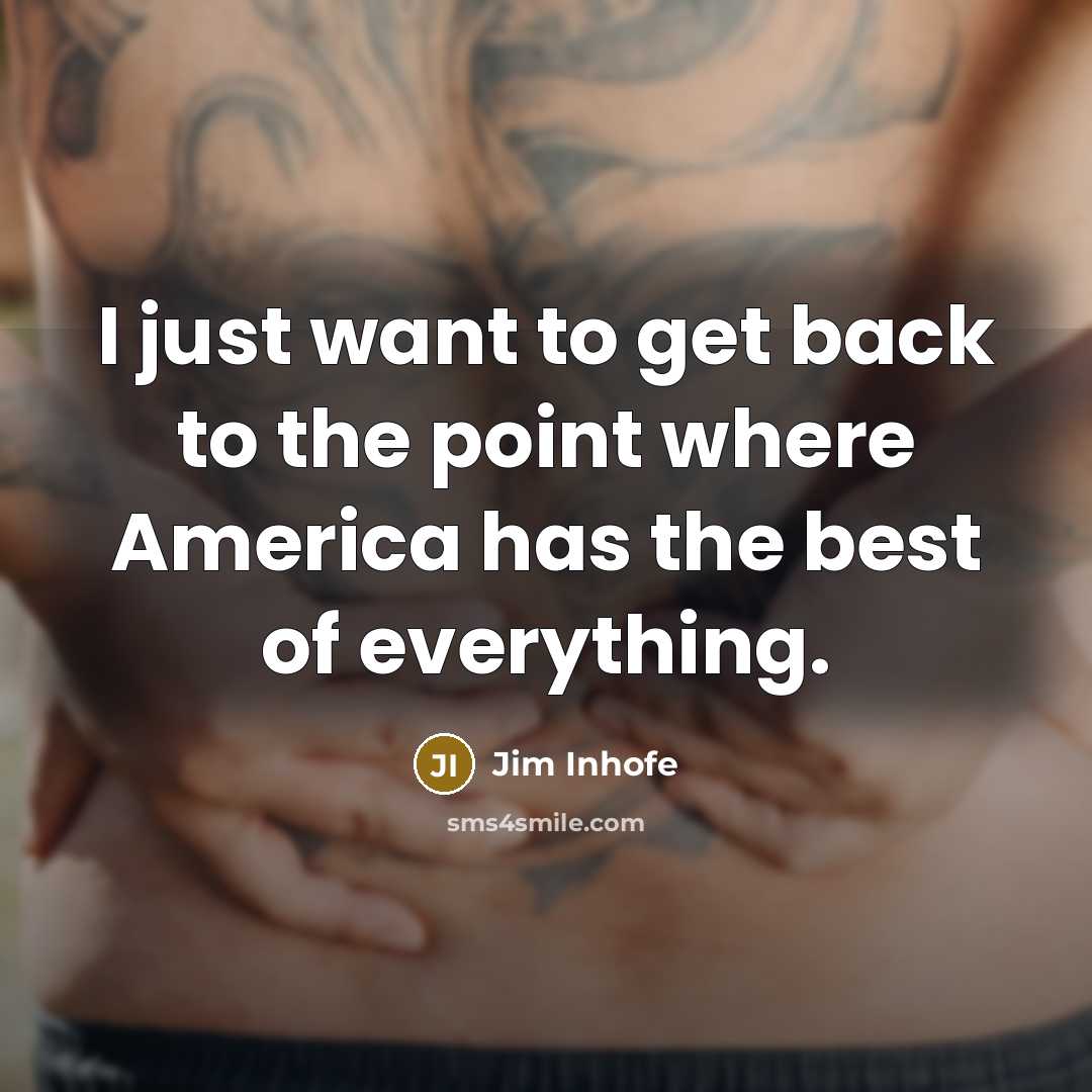 “I just want to get back to the point where…” quote by Jim Inhofe