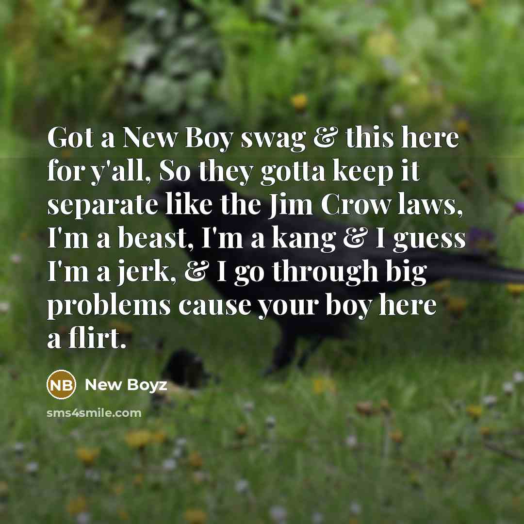 “Got a New Boy swag & this here for y'all,…” quote by New Boyz