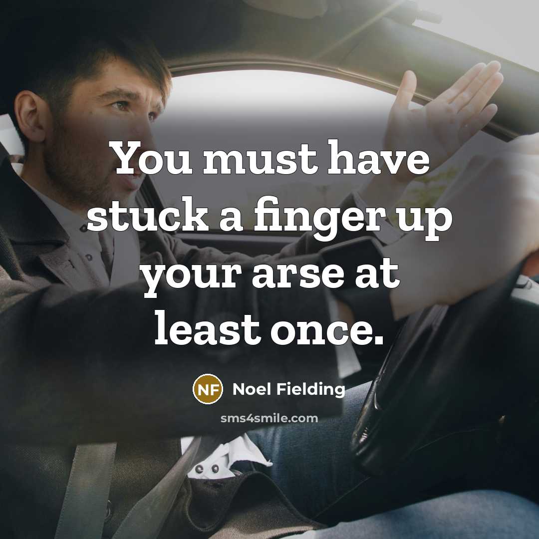 “You must have stuck a finger up your arse at…” quote by Noel Fielding