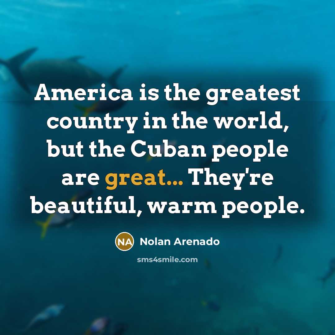 “America is the greatest country in the world, but the…” quote by Nolan Arenado