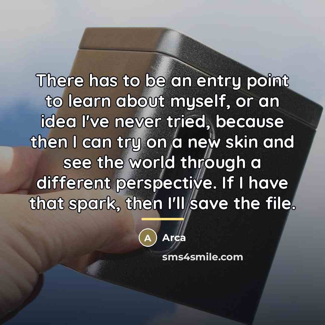 “There has to be an entry point to learn about…” quote by Arca