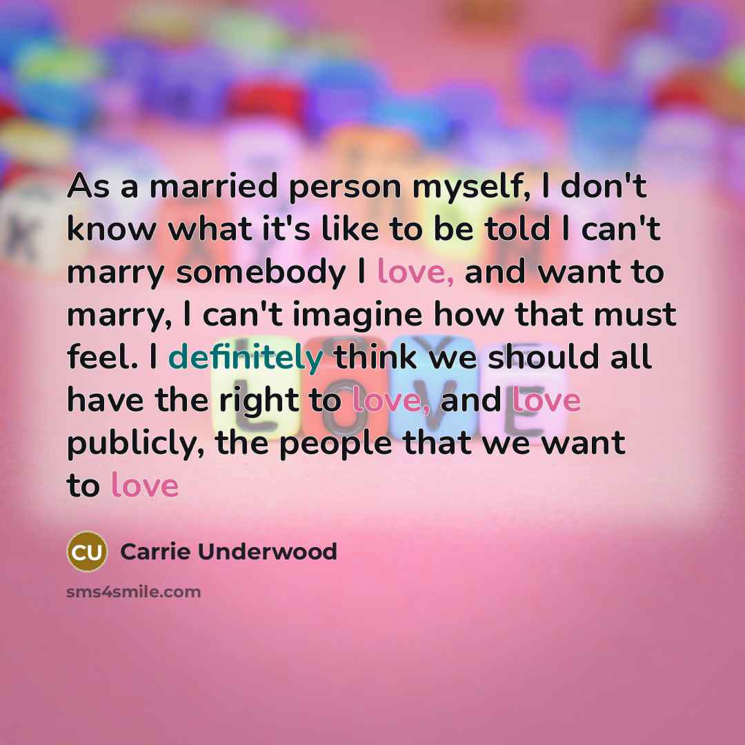 “As a married person myself, I don't know what it's…” quote by Carrie Underwood