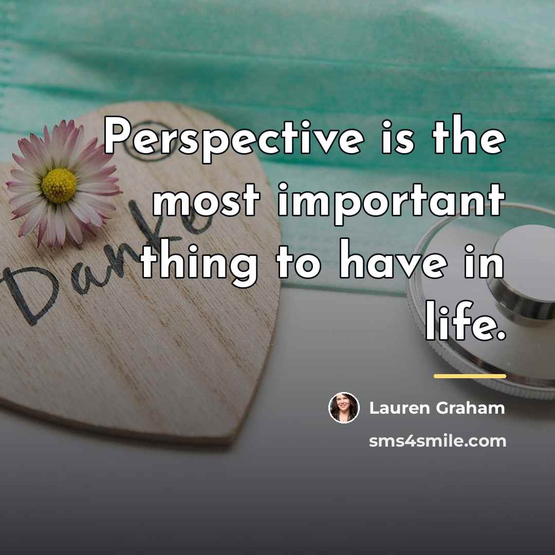 “Perspective is the most important thing to have in life.…” quote by Lauren Graham