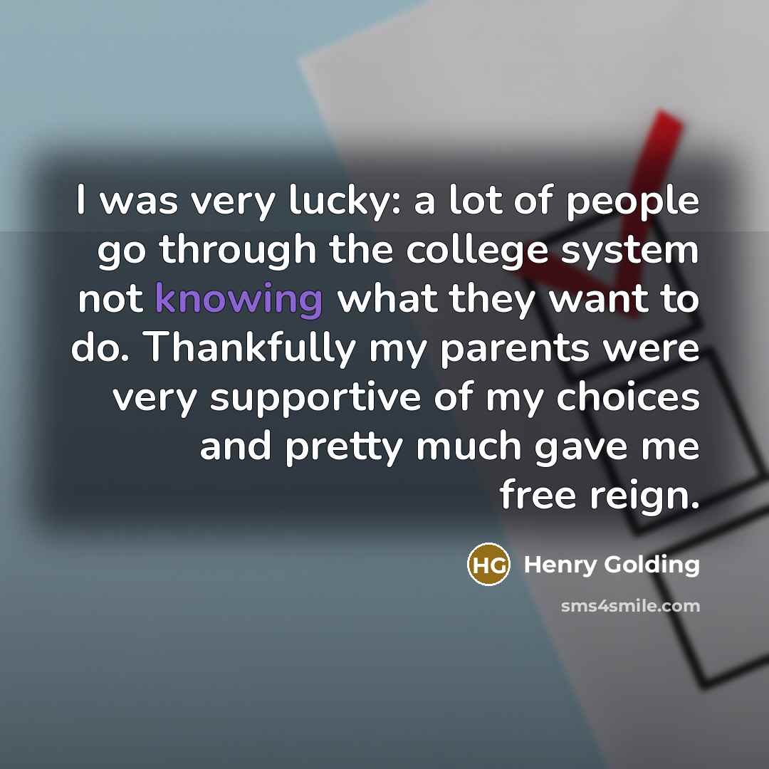 “I was very lucky: a lot of people go through…” quote by Henry Golding