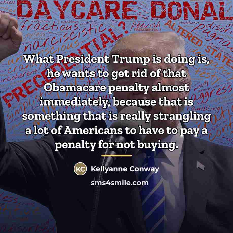 “What President Trump is doing is, he wants to get…” quote by Kellyanne Conway