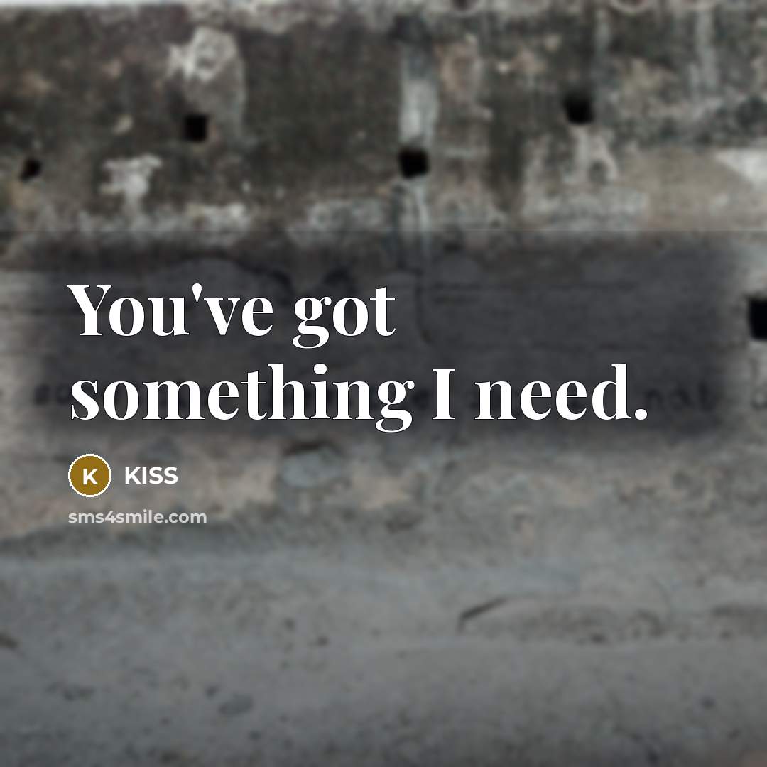 “You've got something I need.…” quote by Kiss