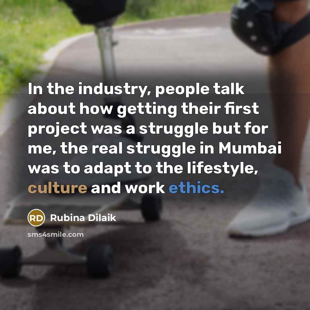 “In the industry, people talk about how getting their first…” quote by Rubina Dilaik