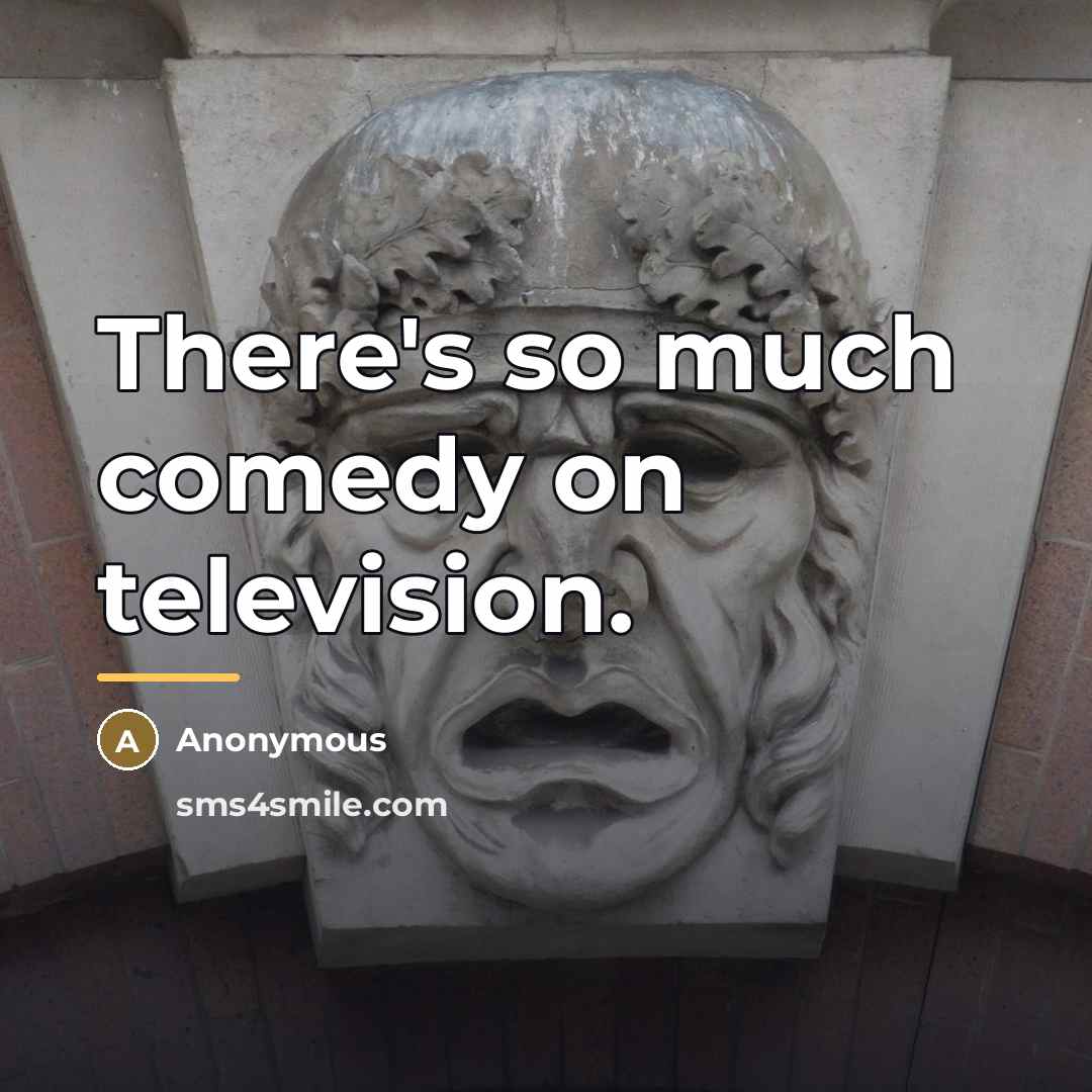 “There's so much comedy on television.…” quote by Anonymous