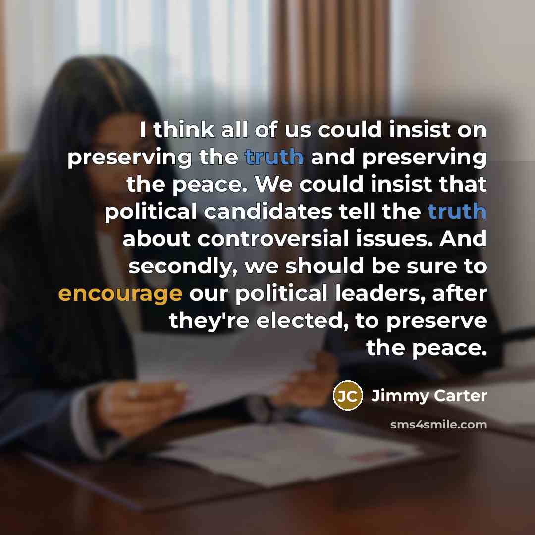 “I think all of us could insist on preserving the…” quote by Jimmy Carter