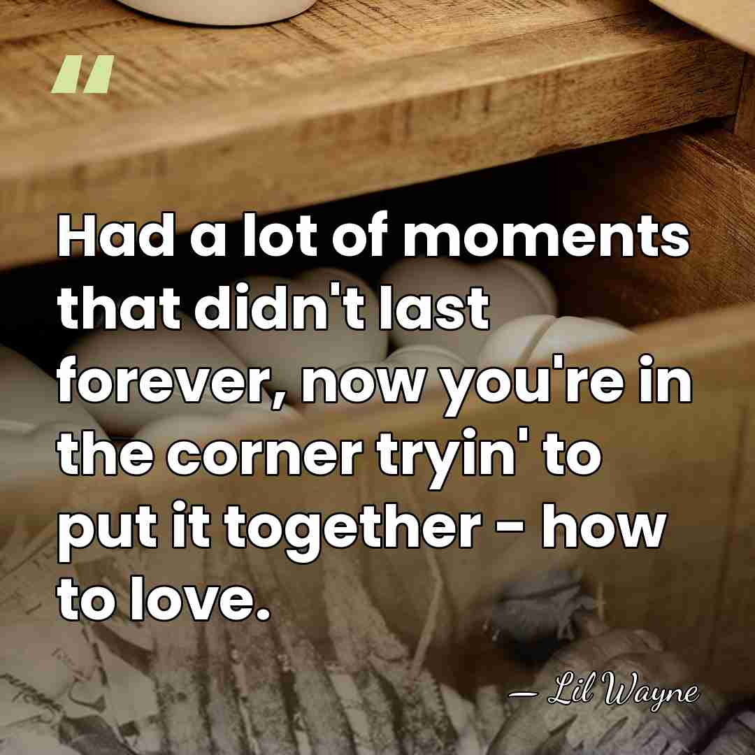 Had a lot of moments that didn't last forever, now you're in&hellip; - Lil Wayne