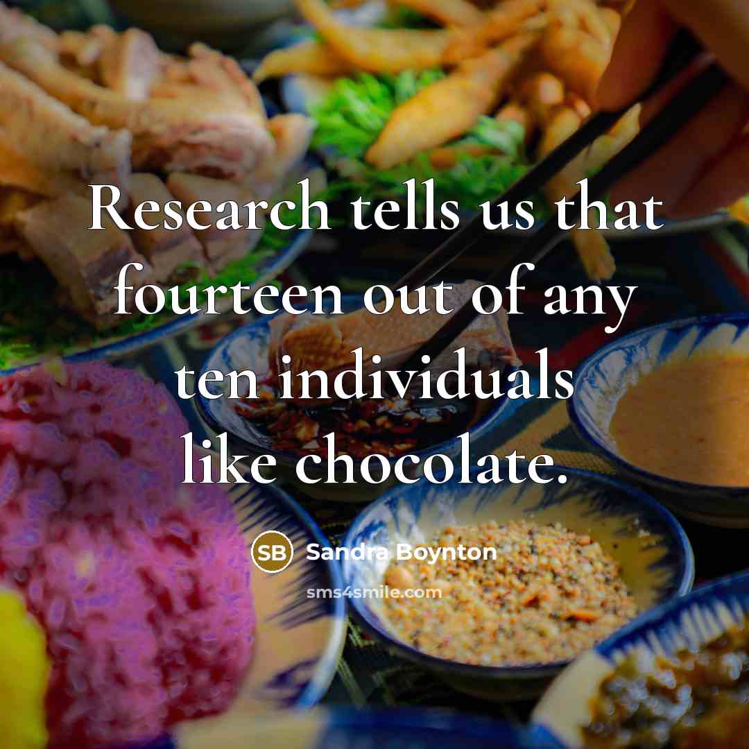 “Research tells us that fourteen out of any ten individuals…” quote by Sandra Boynton