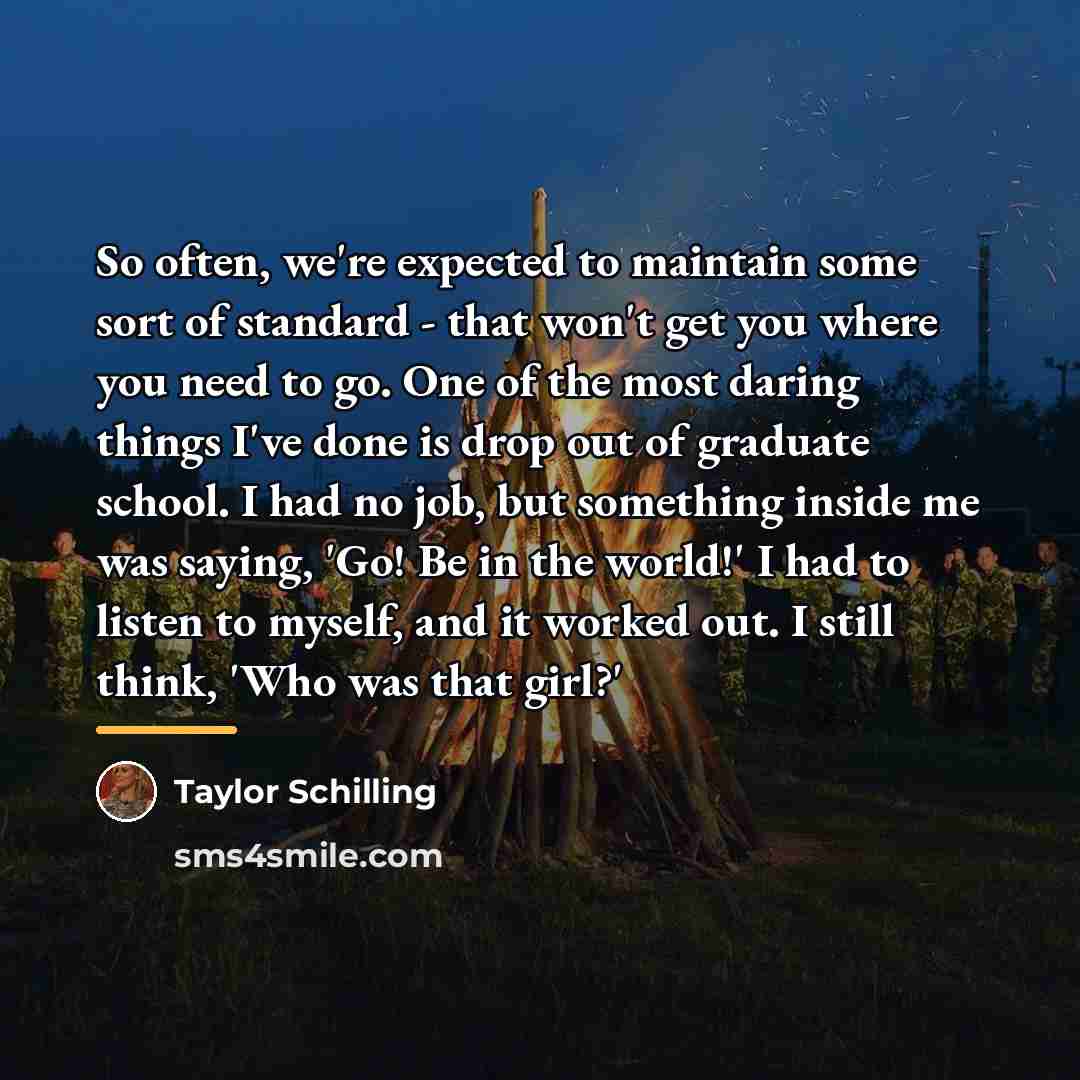 “So often, we're expected to maintain some sort of standard…” quote by Taylor Schilling