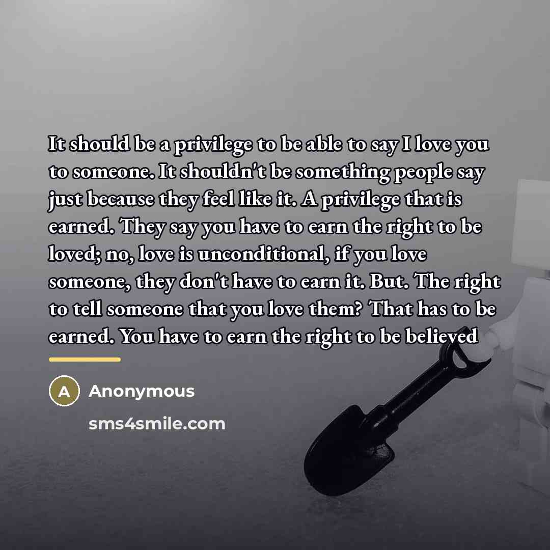 “It should be a privilege to be able to say…” quote by Anonymous