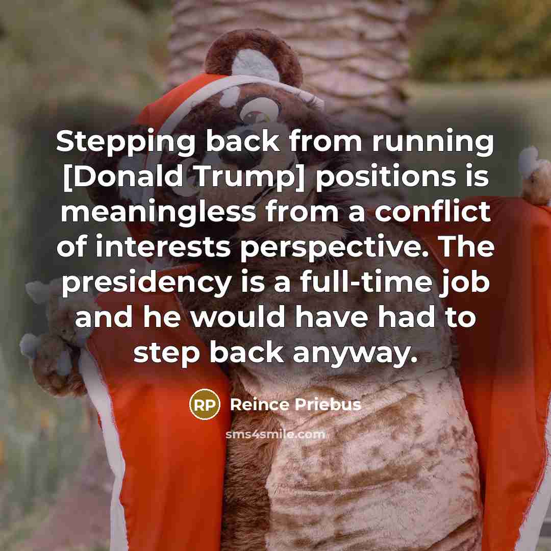“Stepping back from running [Donald Trump] positions is meaningless from…” quote by Reince Priebus