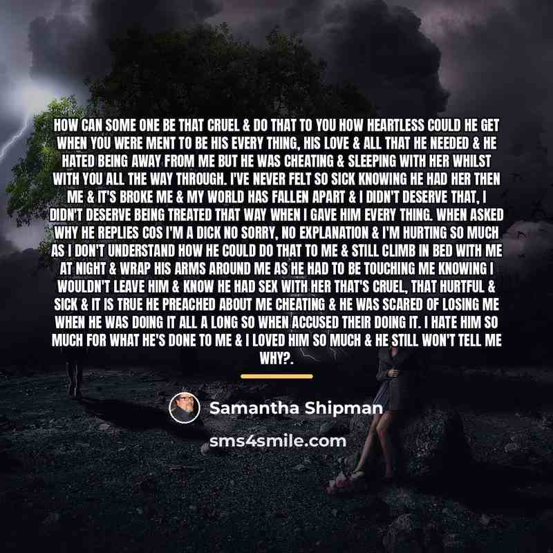 “How can some one be that cruel & do that…” quote by Samantha Shipman