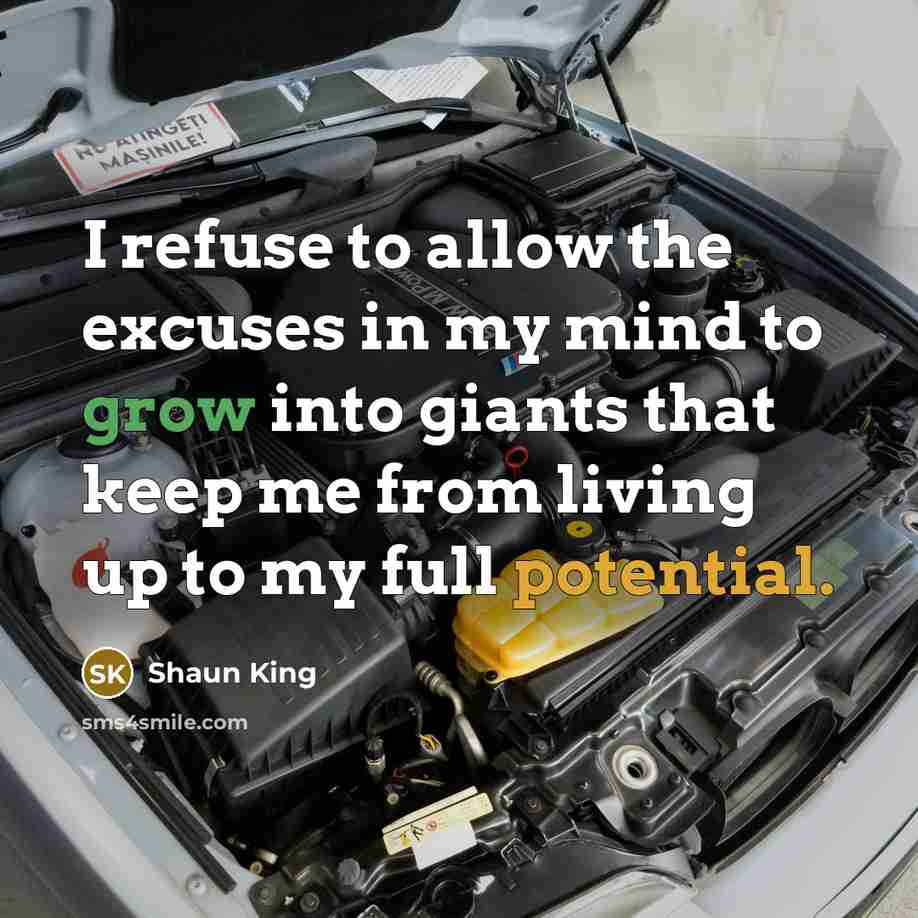 “I refuse to allow the excuses in my mind to…” quote by Shaun King