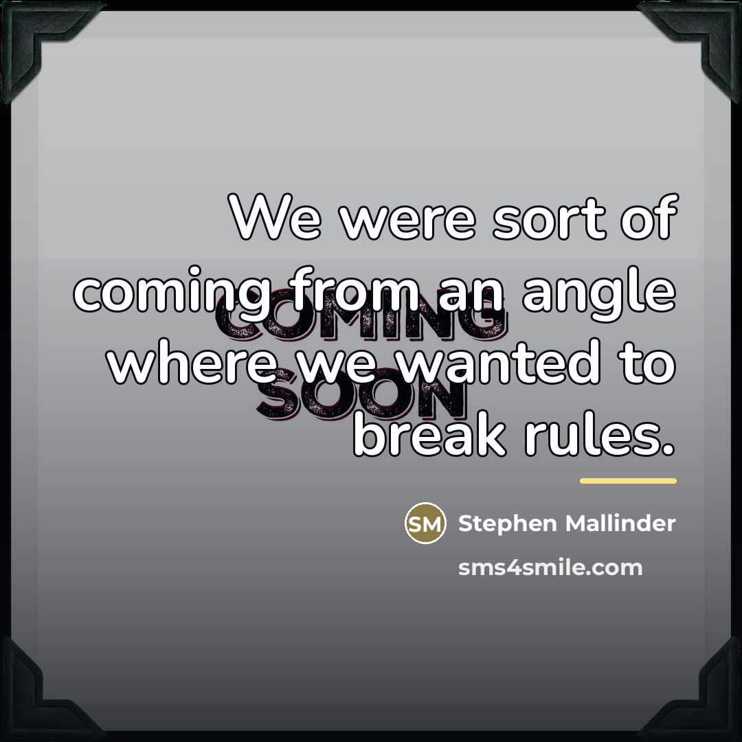 “We were sort of coming from an angle where we…” quote by Stephen Mallinder
