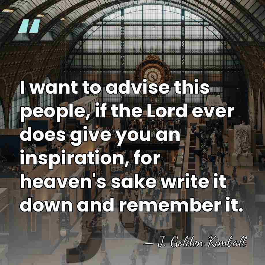 I want to advise this people, if the Lord ever does give&hellip; - J. Golden Kimball
