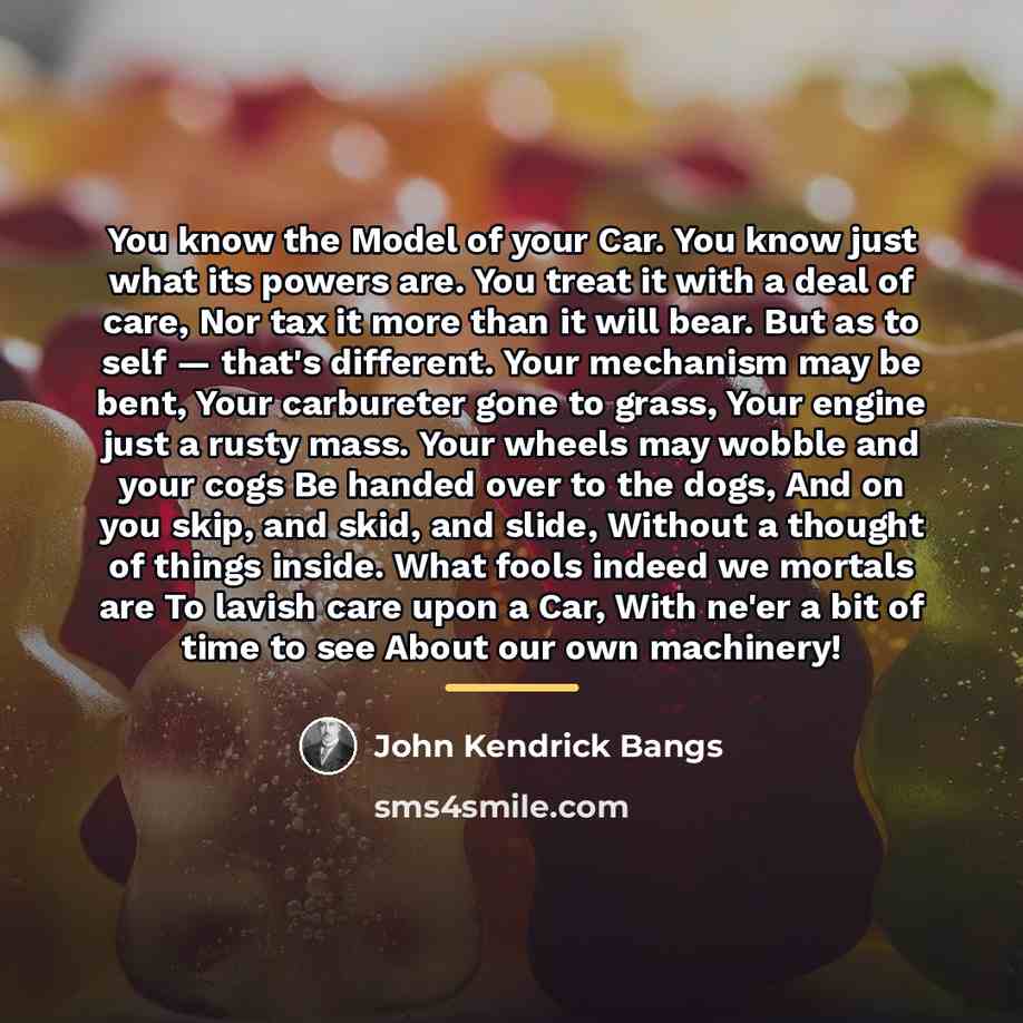 “You know the Model of your Car. You know just…” quote by John Kendrick Bangs