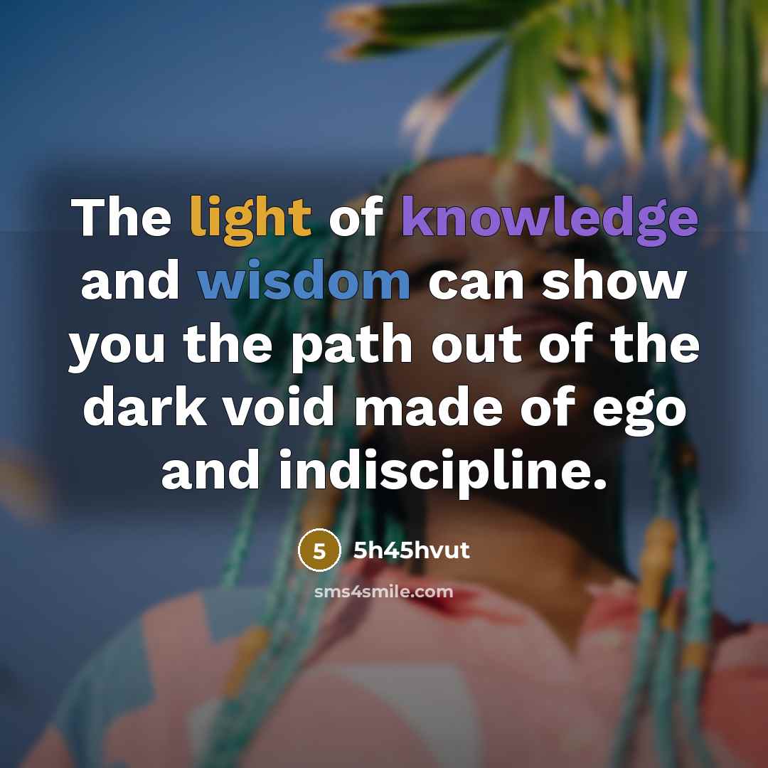 “The light of knowledge and wisdom can show you the…” quote by 5h45hvut