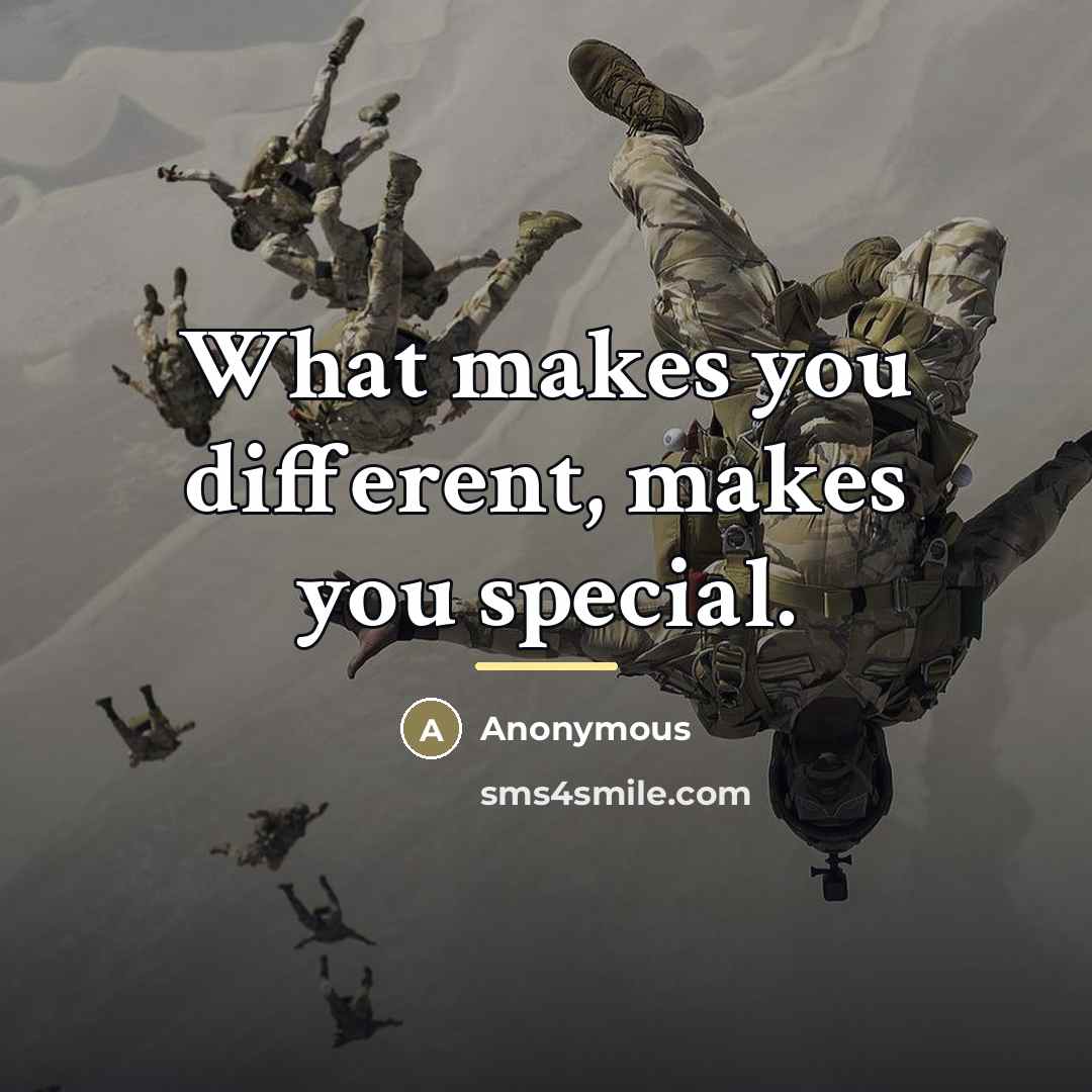 “What makes you different, makes you special.…” quote by Anonymous