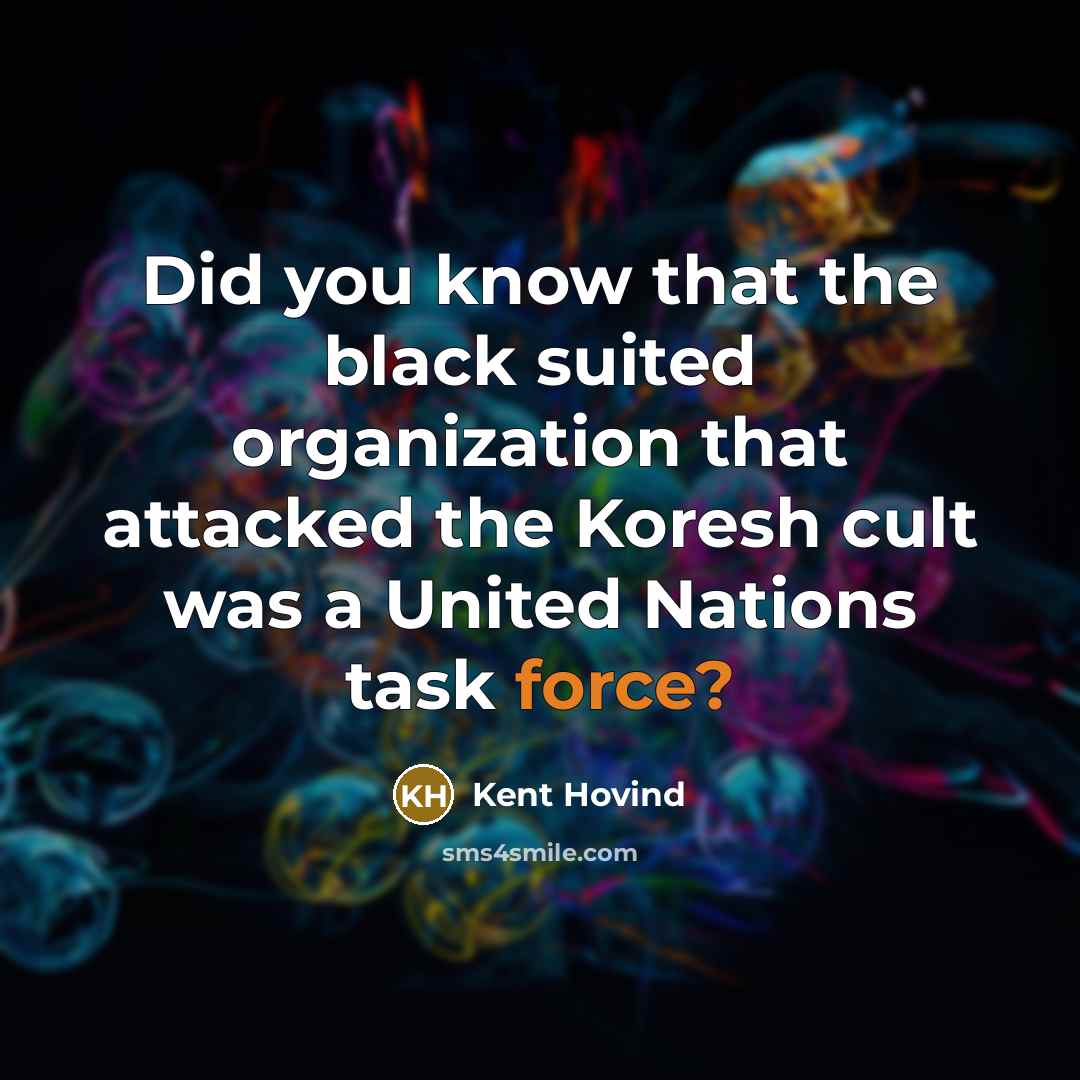 “Did you know that the black suited organization that attacked…” quote by Kent Hovind