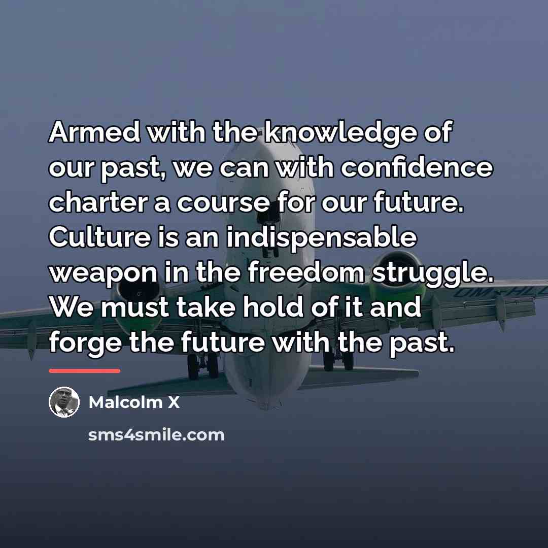 “Armed with the knowledge of our past, we can with…” quote by Malcolm X