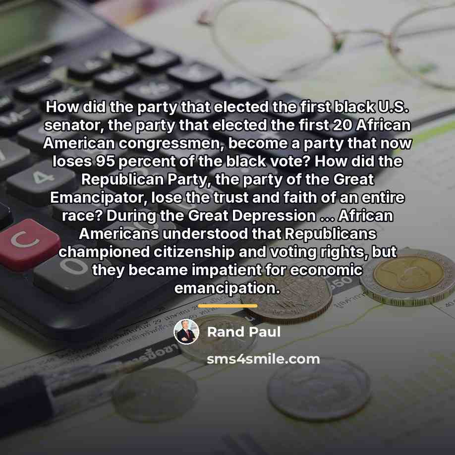 “How did the party that elected the first black U.S.…” quote by Rand Paul
