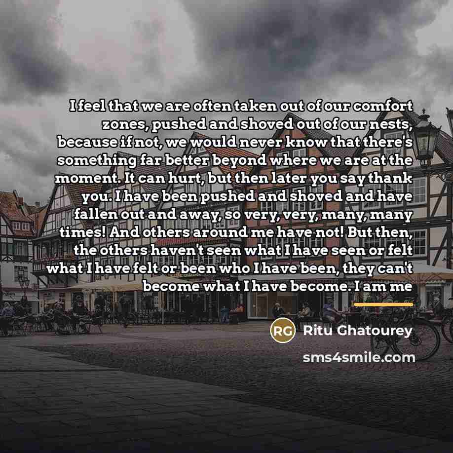 “I feel that we are often taken out of our…” quote by Ritu Ghatourey