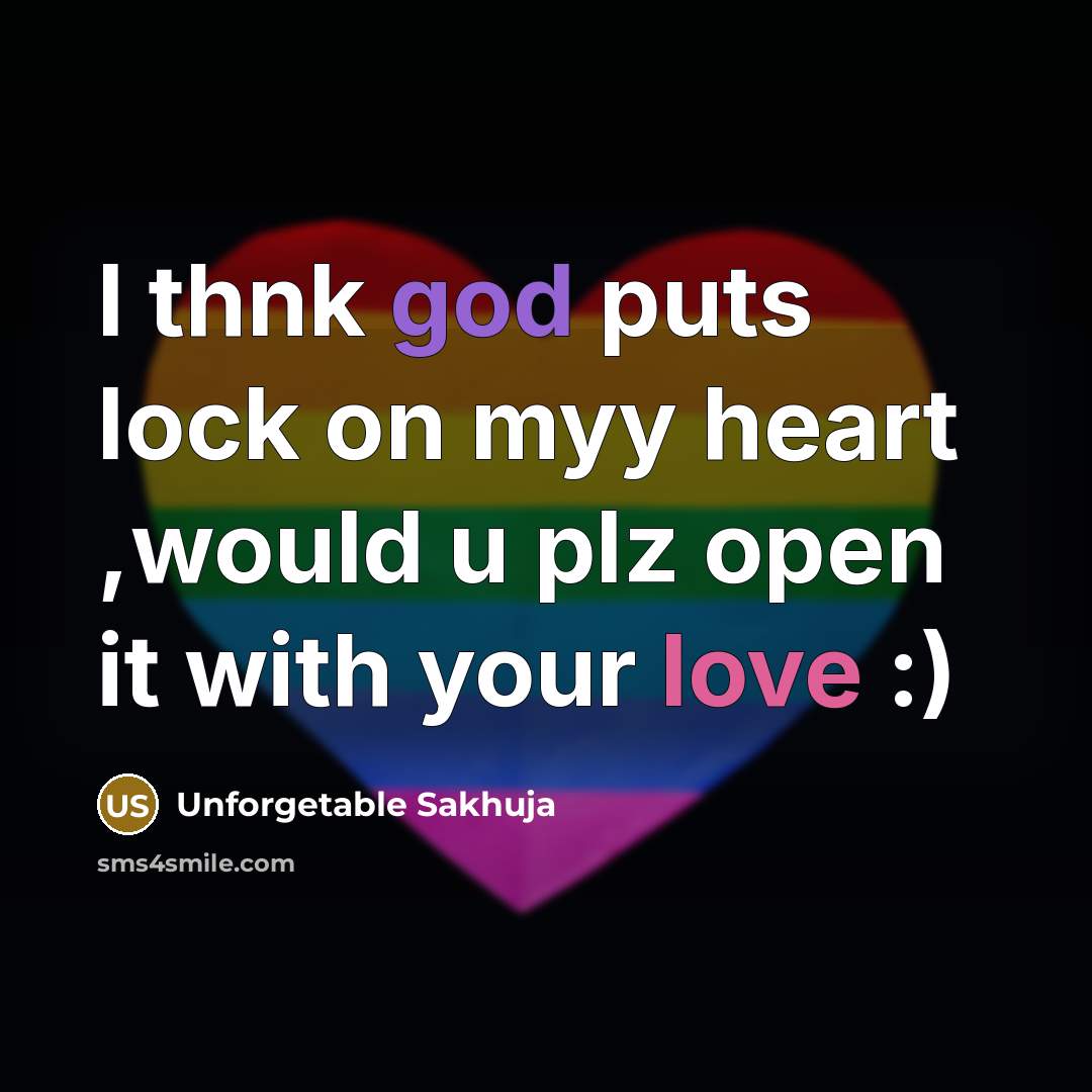 “I thnk god puts lock on myy heart ,would u…” quote by Unforgetable Sakhuja