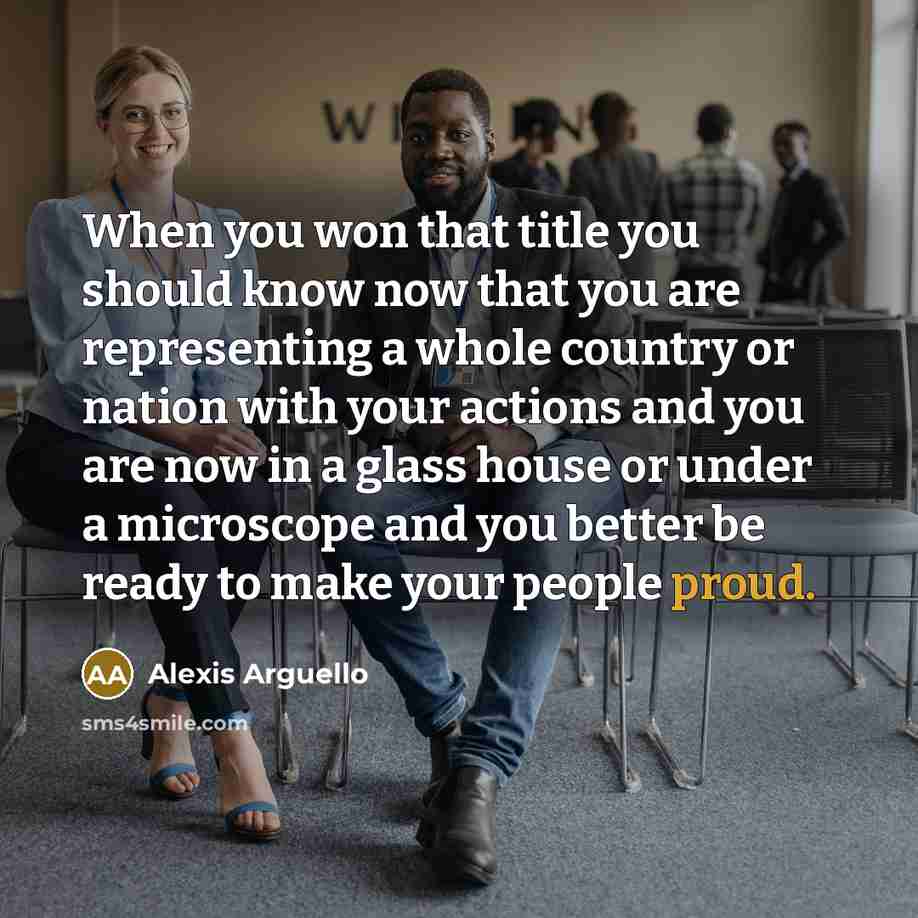 “When you won that title you should know now that…” quote by Alexis Arguello