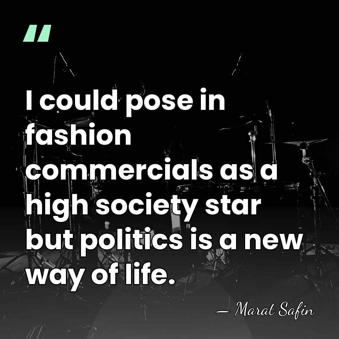 I could pose in fashion commercials as a high society star but&hellip; - Marat Safin