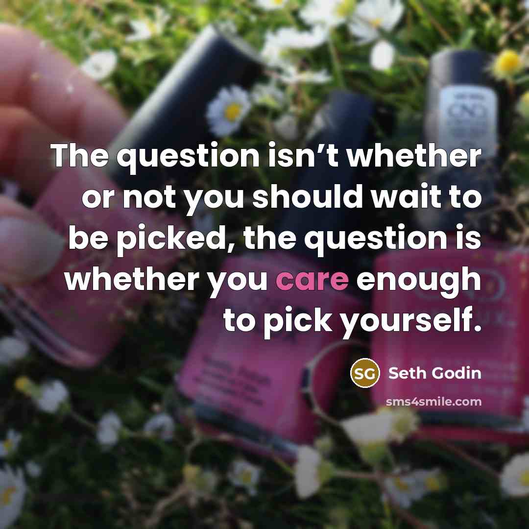 “The question isn’t whether or not you should wait to…” quote by Seth Godin